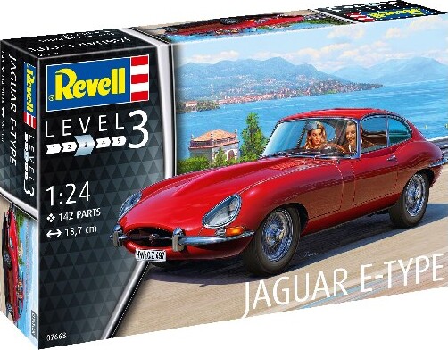Revell - Jaguar E-type Bil Byggesæt - 1:24 - Level 3 - 07668