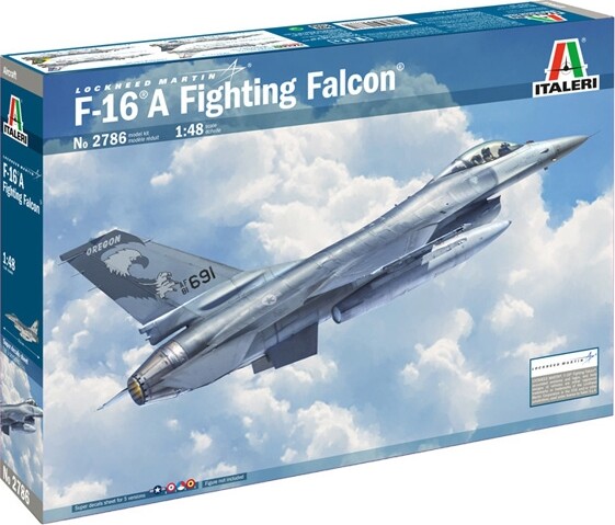 Italeri - F-16 Fighting Falcon Model Fly Byggesæt - 1:48 - 2786