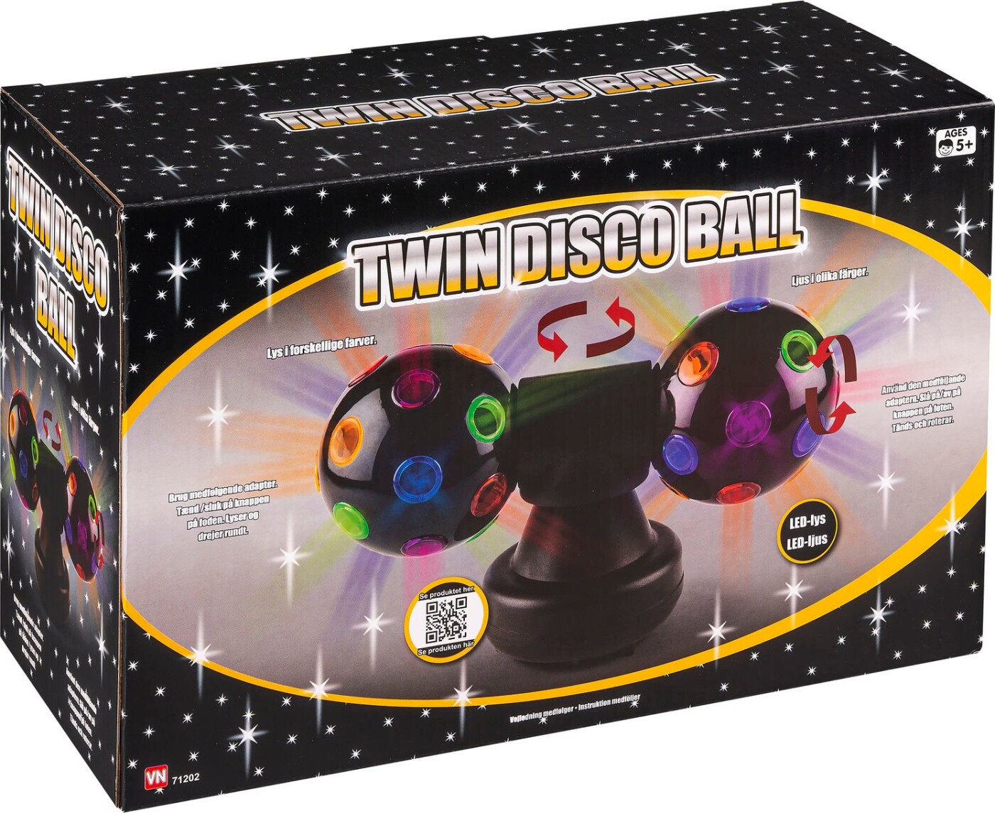 Diskokugle Til Bord - Dobbelt - 20 Cm - 3-2-6 - Vn