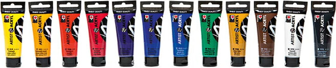 Akrylmaling Sæt - Marabu - 12 X 22 Ml