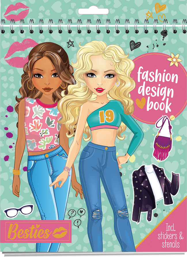Besties - Designbog Med Skabeloner - Bog - Legind