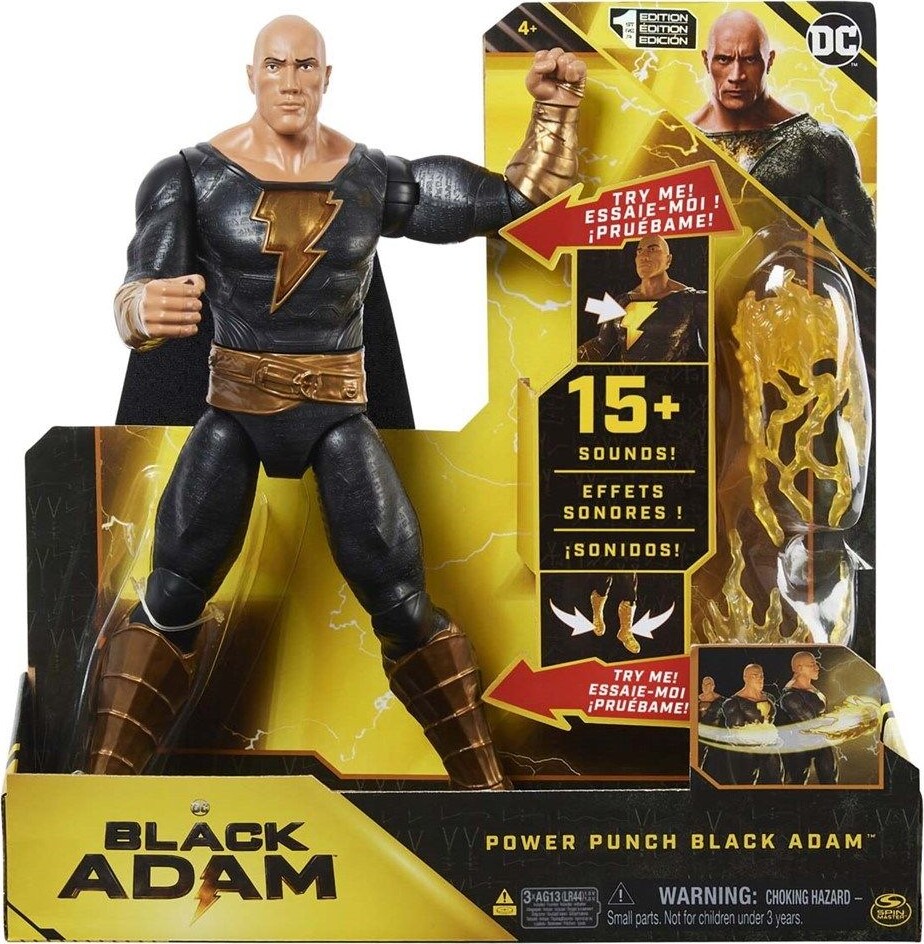 Black Adam Figur Med Lyde - Power Punch - 30 Cm - Spin Master
