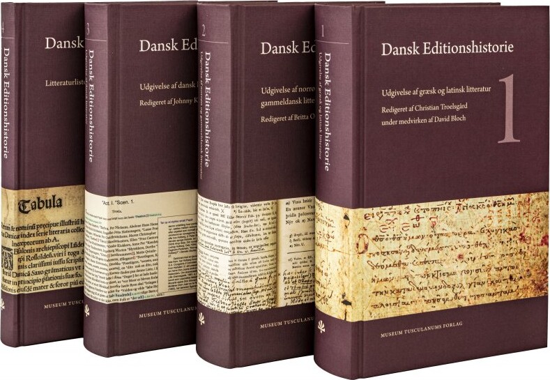 Dansk Editionshistorie - Bind 1-4 - Britta Olrik Frederiksen - Bog - Museum Tusculanums Forlag