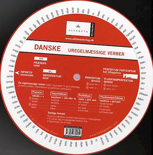 Dansk Grammatik-hjul, Uregelmæssige Verber - Bog - Alfabeta