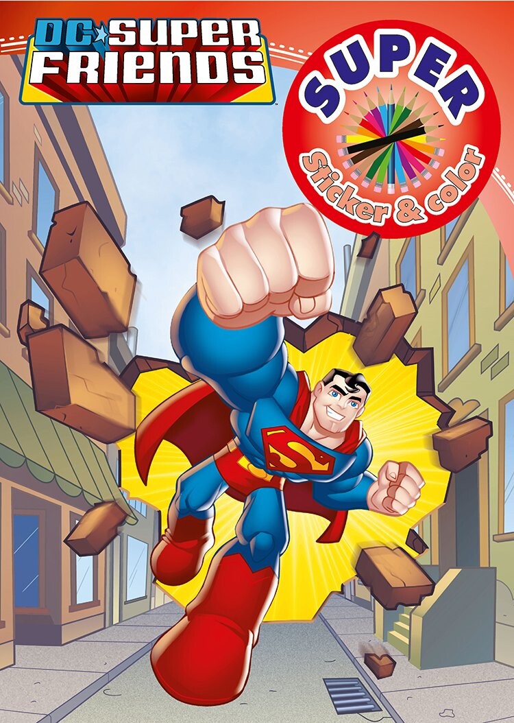Dc Superfriends - Super Sticker & Color - Bog - Buster Nordic