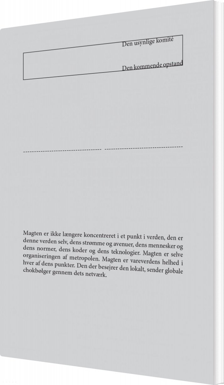 Den Kommende Opstand - Den Usynlige Komité - Bog - Antipyrine