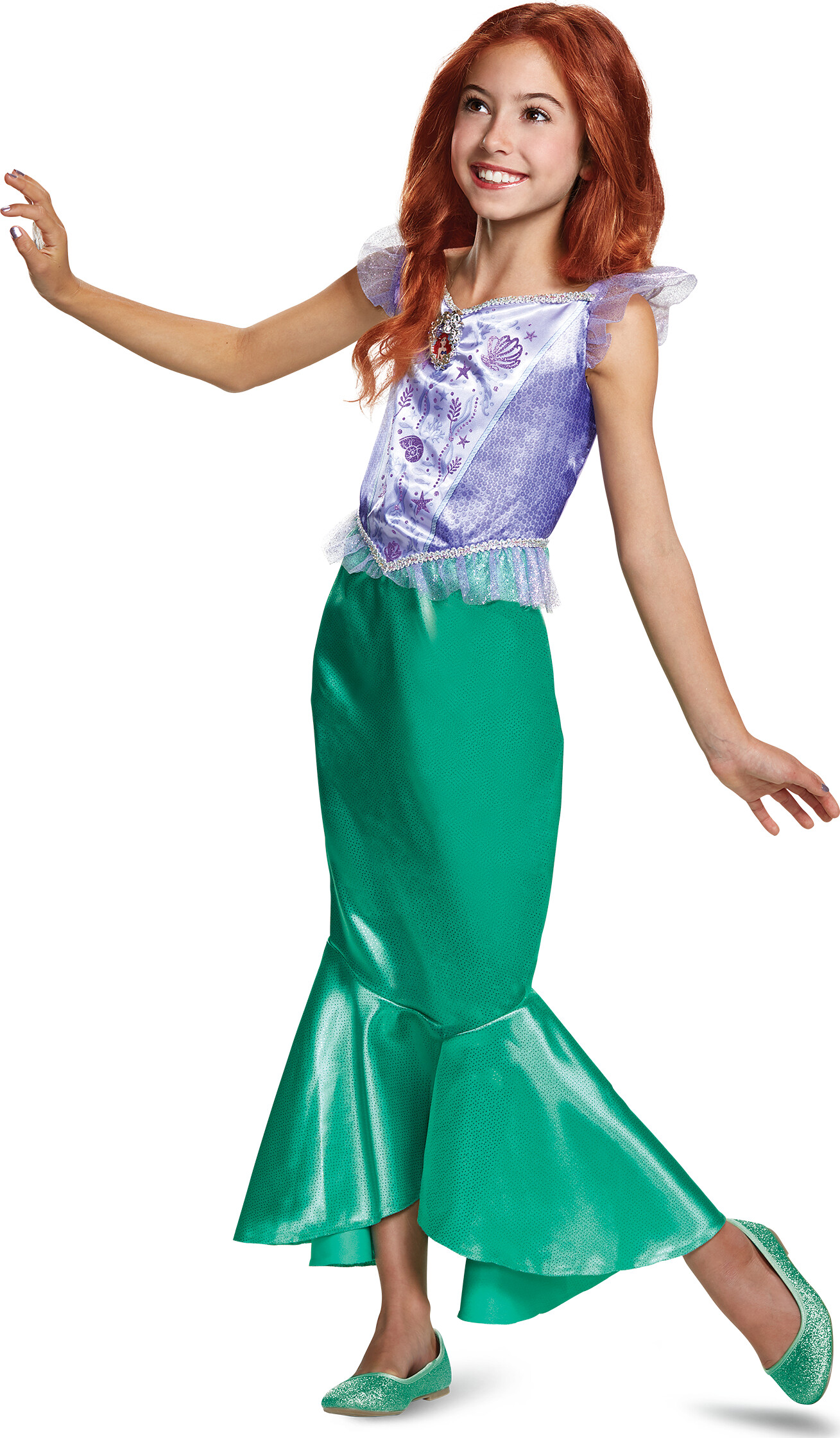 Ariel Kostume Til Børn - Den Lille Havfrue - 104 Cm - Jakks Pacific