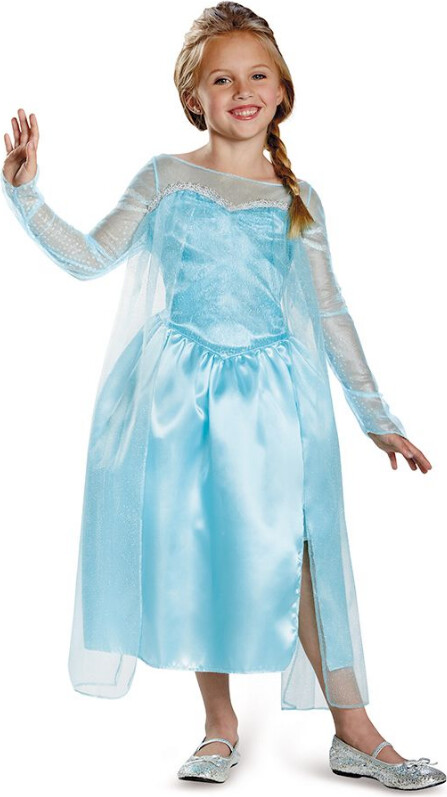 Elsa Kostume Til Børn - Frost - 104 Cm - Jakks Pacific