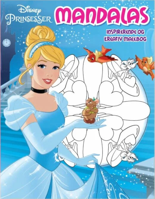 Disney Prinsesser - Kreativ Malebog - Askepot Mandalas - Bog - Karrusel Forlag