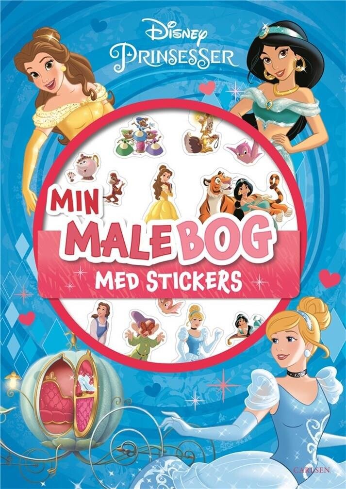 Disney Prinsesser: Malebog Med Klistermærker - 6 Stk - Bog - Carlsen