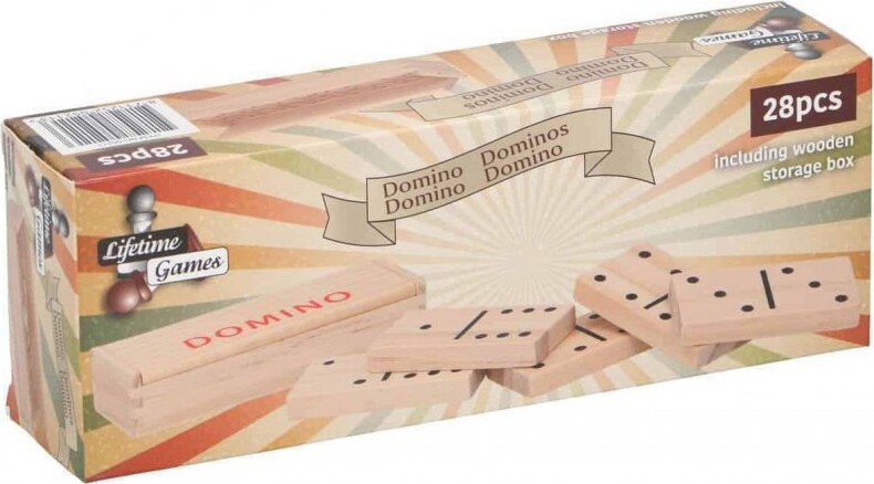 Domino Spil Til Børn - Træ - 28 Brikker - Lifetime Games
