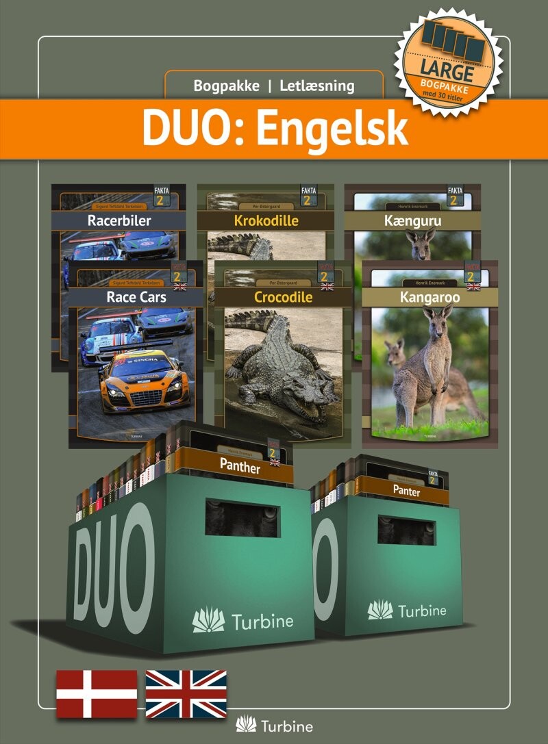 Duo: Engelsk - Large 30 Bøger - Letlæsning - Bog - Turbine