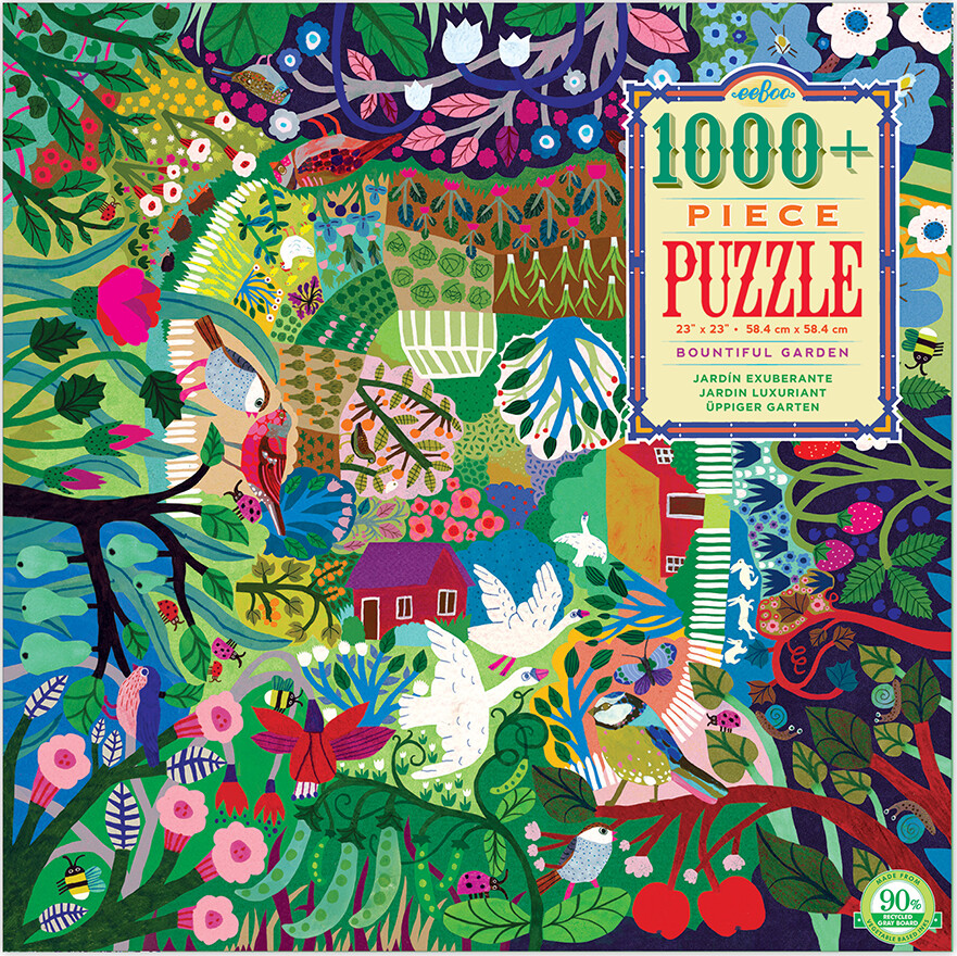 Eeboo Puslespil - 1000 Brikker - Bountiful Garden