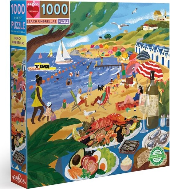 Eeboo Puslespil - 1000 Brikker - Strand