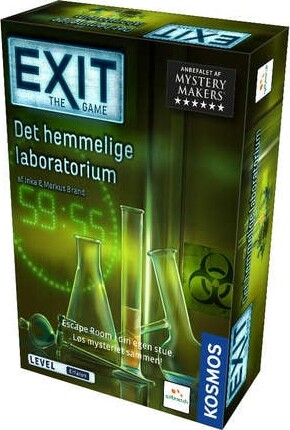 Exit - The Game - Det Hemmelige Laboratorium - Escape Room Spil - Kosmos