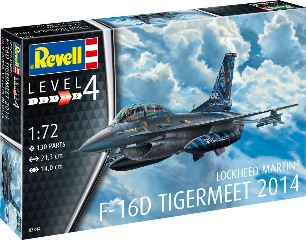 Revell - Lockheed Martin F-16d Modelfly Byggesæt - 1:72 - Level 4 - 03844