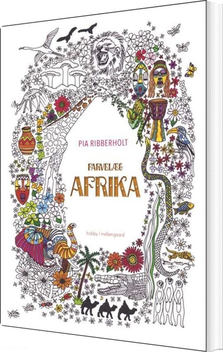 Farvelæg Afrika - Malebog For Voksne - Pia Ribberholt - Bog - Mellemgaard