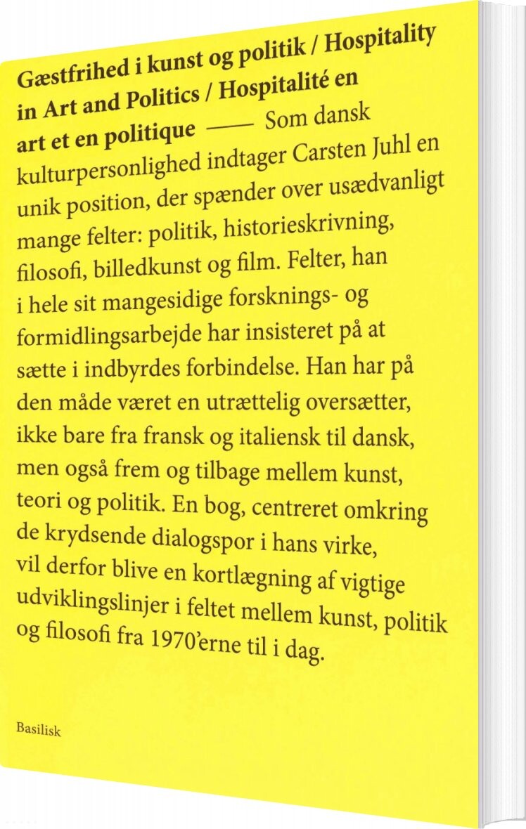 Gæstfrihed I Kunst Og Politik - Mikkel Bogh - Bog - Basilisk