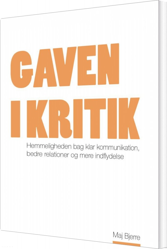 Gaven I Kritik - Maj Bjerre - Bog - Forlaget Pause