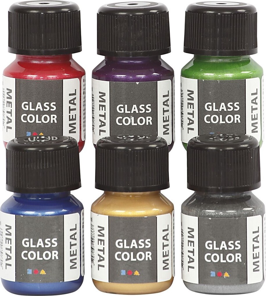 Glasmaling - Glass Color Metal 6x35 Ml - Creativ Company