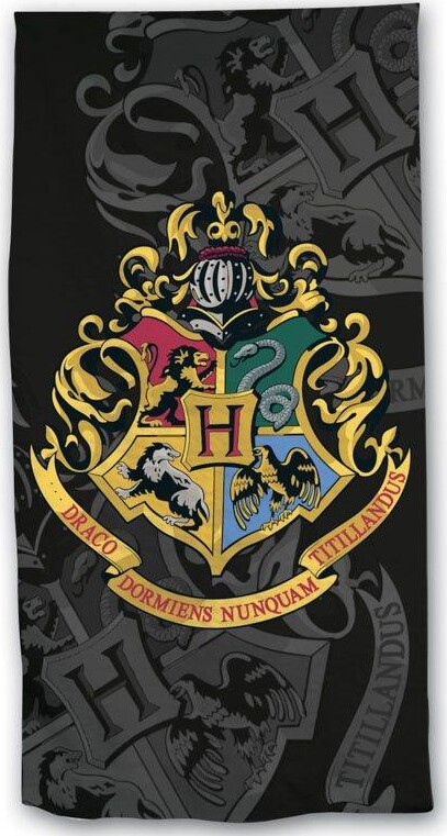 Harry Potter - Håndklæde - Sort - 70 X 140 Cm - Brandmac