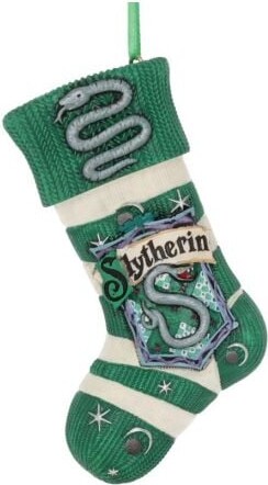 Harry Potter Julepynt - Slytherin Strømpe - 7,5 Cm - Nemesis Now