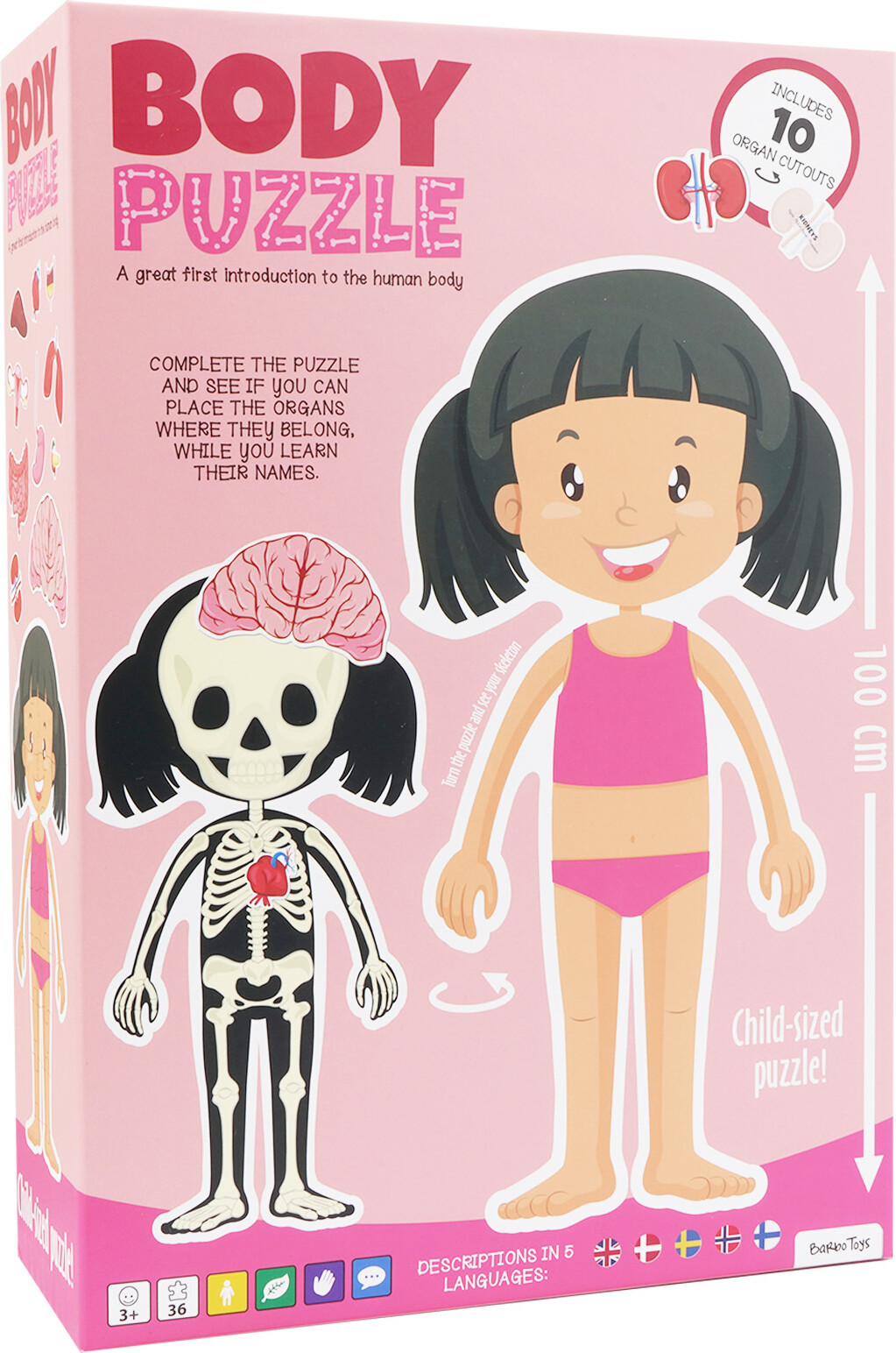 Gulvpuslespil Om Kroppen - Pige - Barbo Toys