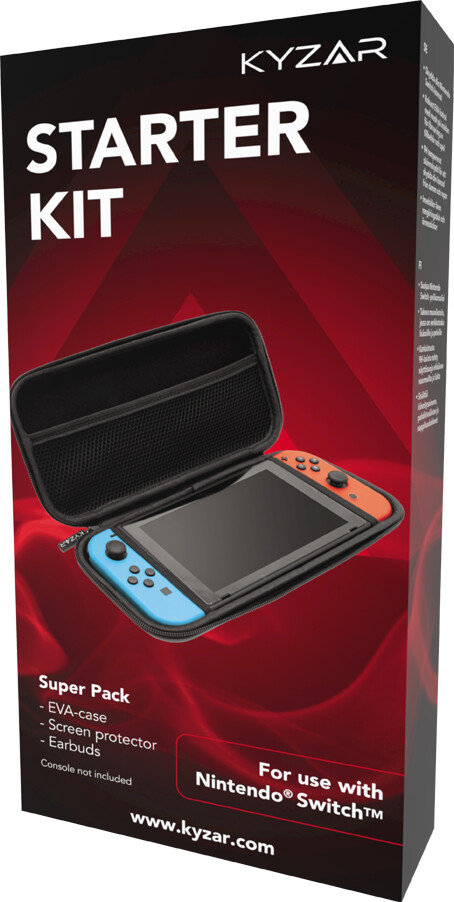 Nintendo Switch Starter Kit Med Case, Earbuds Og Beskytter - Kyzar