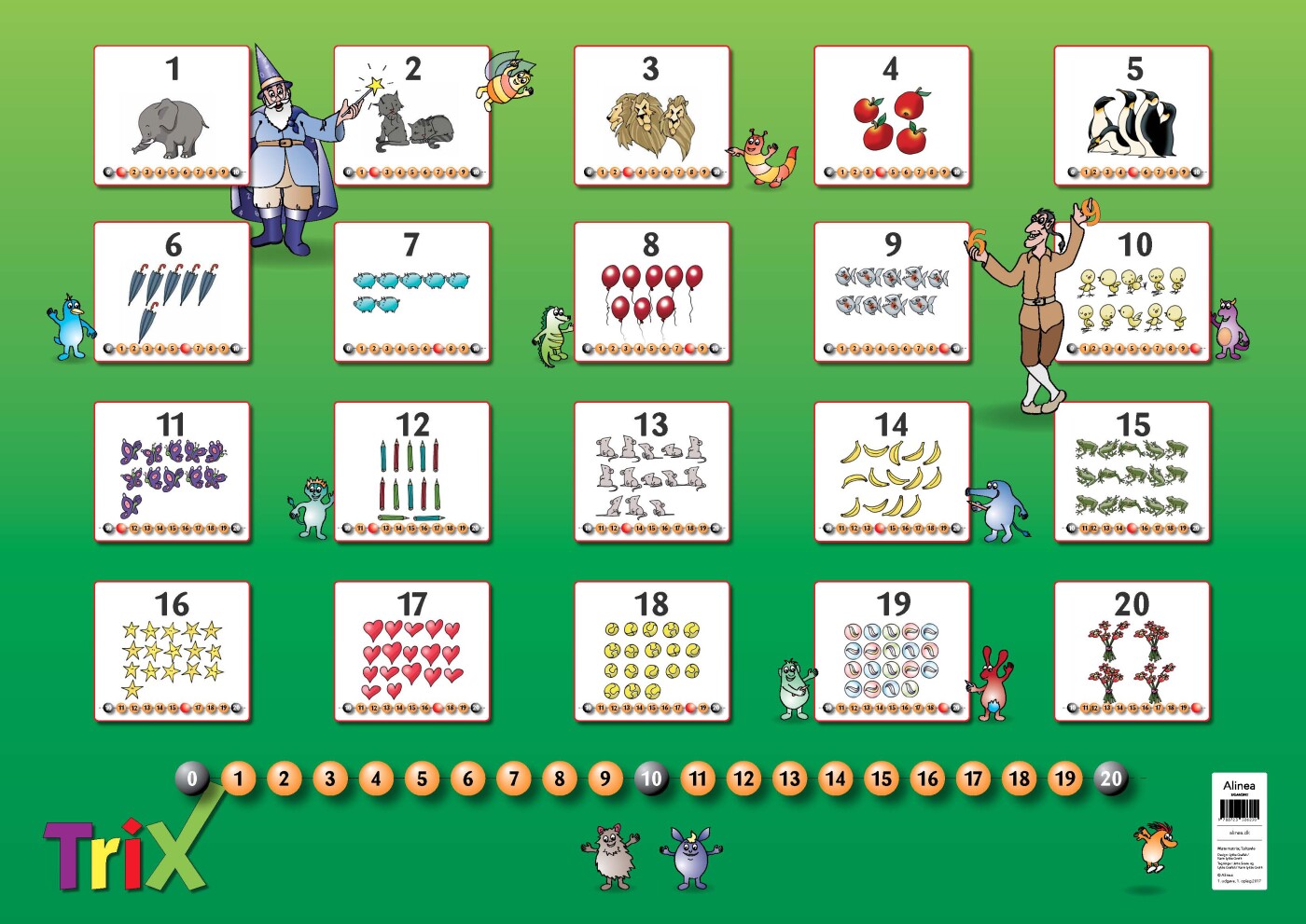 Matematrix Plakat Med Tal Og Illustrationer - Alinea