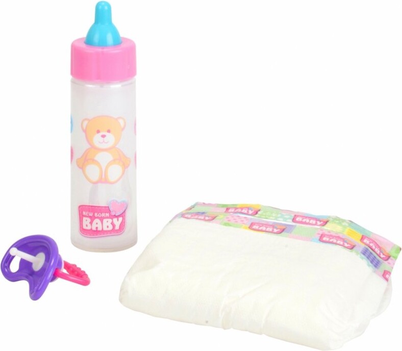Dukke Tilbehør - Sut, Sutteflaske Og Ble - New Born Baby - Simba Toys