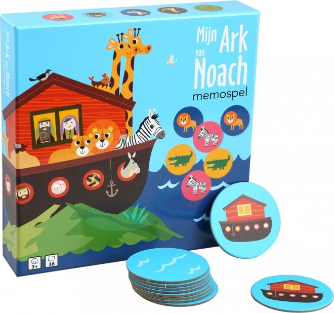 Noah's Ark Huskespil Med Dyr Og Illustrationer - Huskespil - Barbo Toys