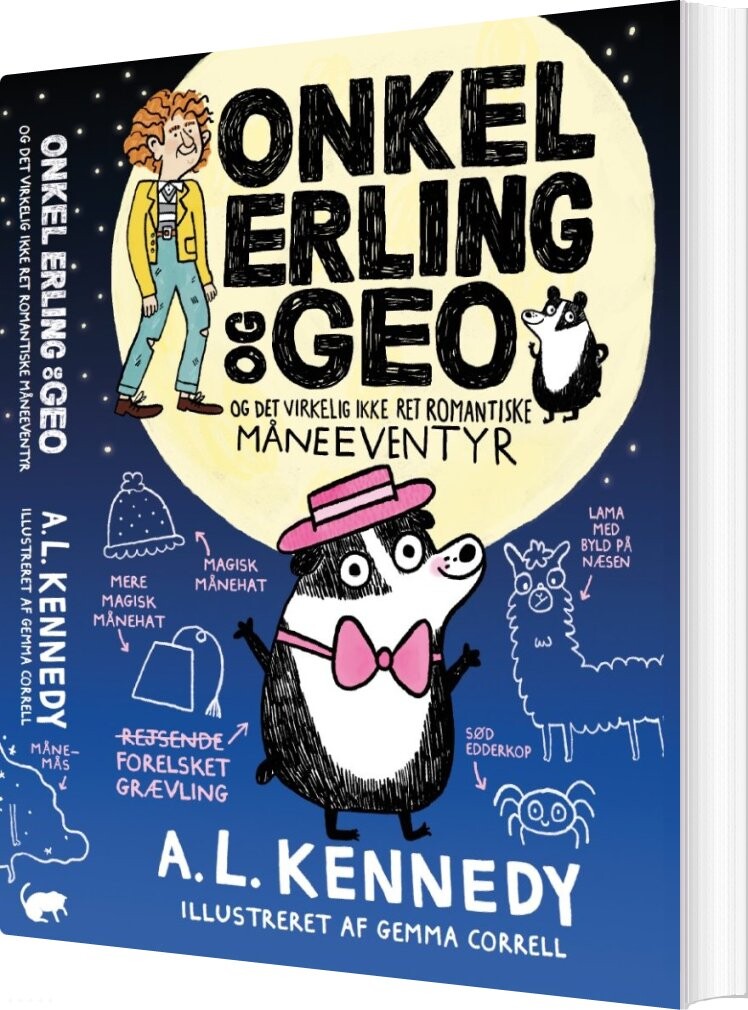Onkel Erling Og Geo Og Det Virkelig Ikke Ret Romantiske Måneeventyr - A.l. Kennedy - Bog - Sort Kat