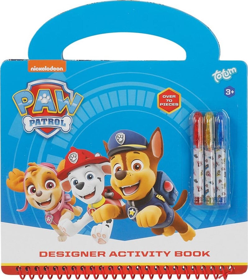 Paw Patrol - Aktivitetsbog - Tegn Med Skabeloner Og Klistermærker - Bog