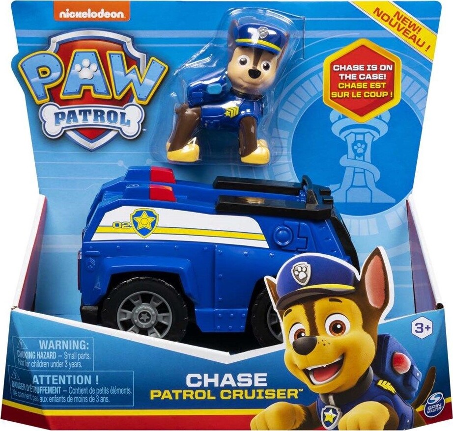 Paw Patrol Figur - Chase Med Politibil - Spin Master