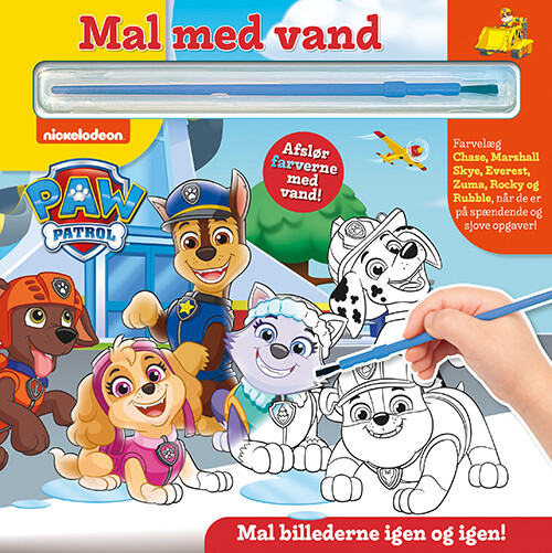 Paw Patrol - Mal Med Vand Malebog - Bog - Karrusel Forlag