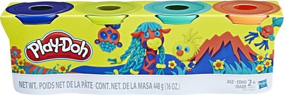 Play-doh Modellervoks - Sæt Med 4 Farver - Hasbro