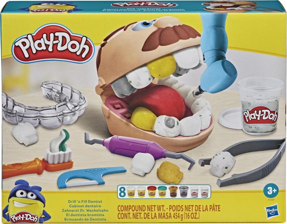 Play-doh - Modellervoks Sæt - Drill 'n Fill Tandlæge - Hasbro
