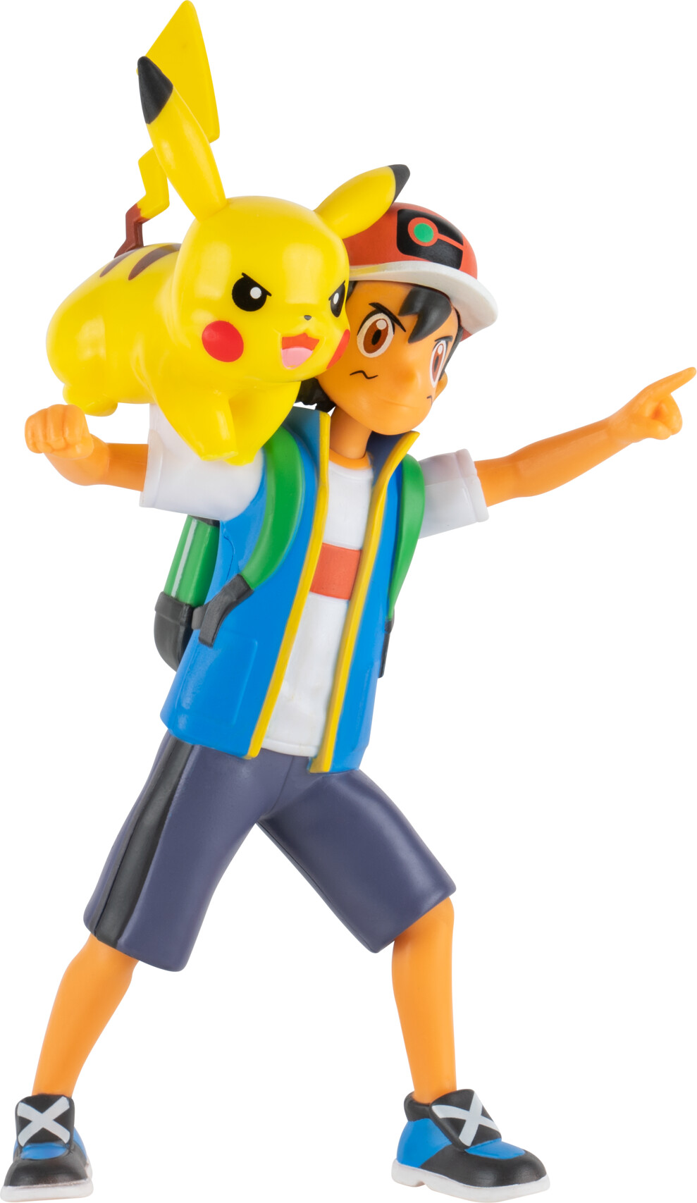 Pokémon Figur - Pikachu Og Ash - Battle Feature - Jazwares