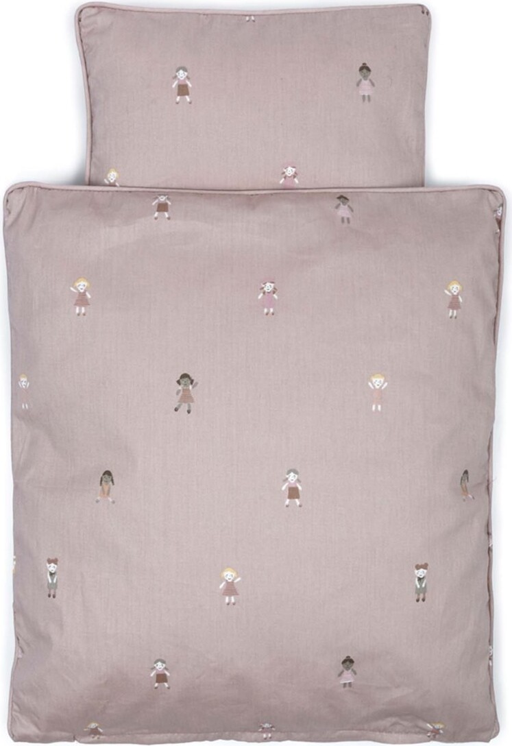 Smallstuff - Dukkesengetøj - Rosa Med Dukker - 14 X 24 Cm