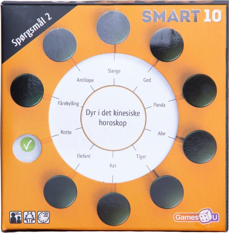Smart 10 - Ekstra Spørgsmål - 100 Kort - Games4u