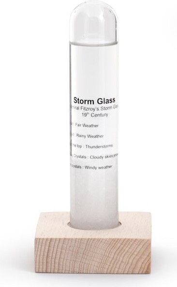Stormglas Barometer - Med Træbase - Kikkerland