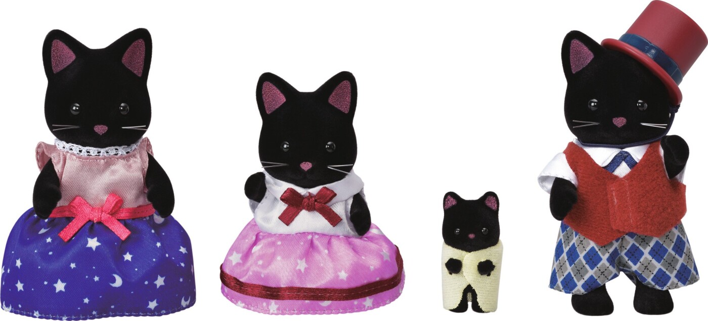 Sylvanian Families Figurer - Sort Kattefamilie - 5530