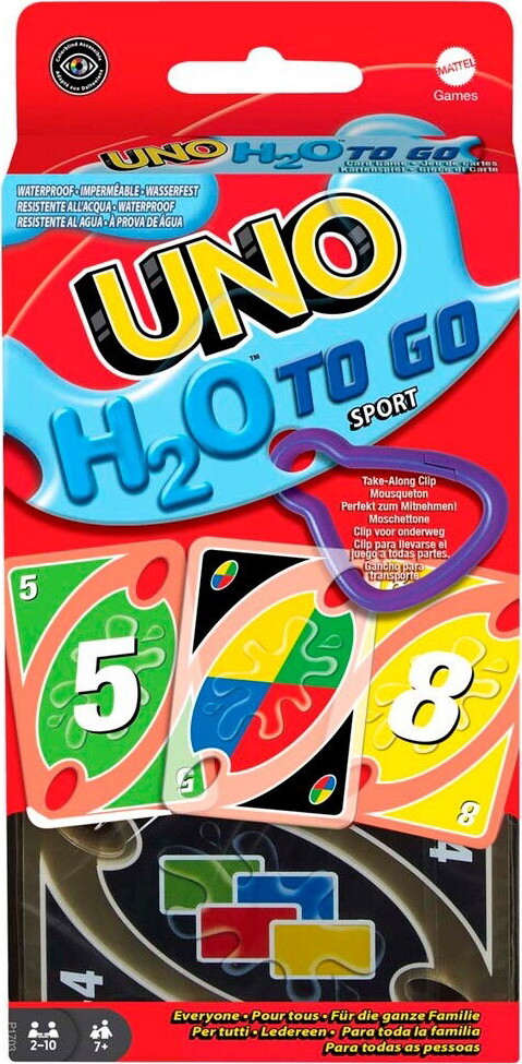 Uno H2o To Go Sport - Kortspil - Mattel P1703 - Mattel Games