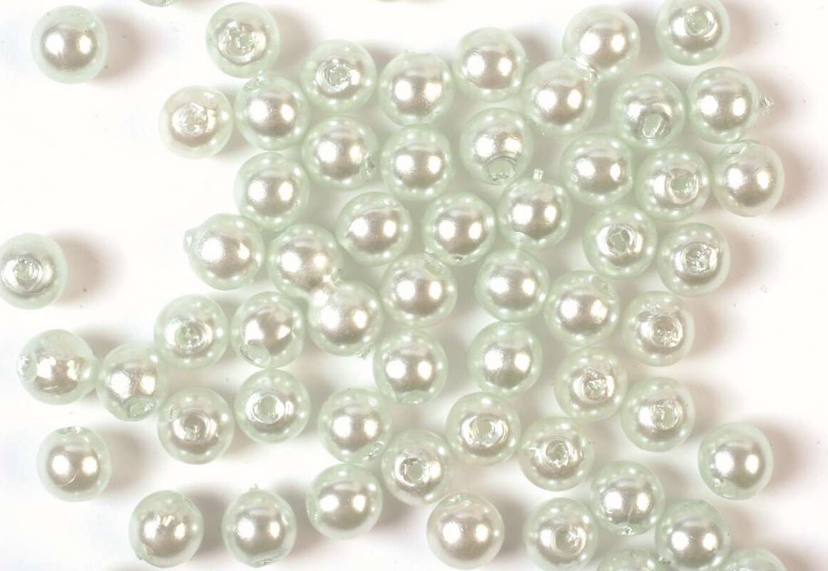 Voksperler Til Smykker - Lysegrøn - 3 Mm - 500 G